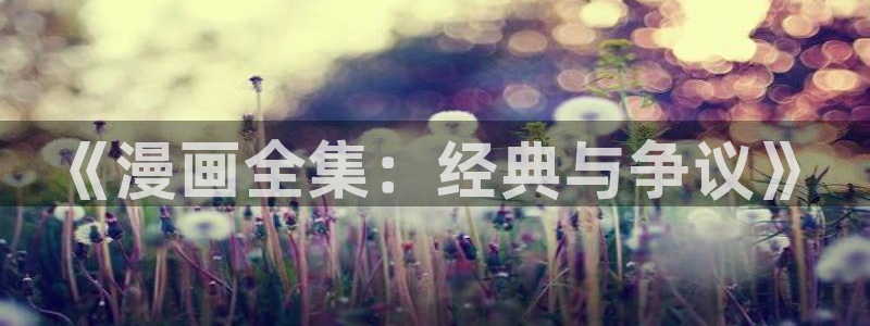 拷贝漫画怎么看不了了：《漫画全集：经典与争议》